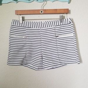 NWT stylish black white striped shorts